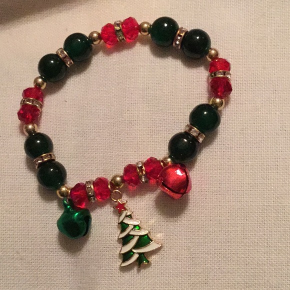 ๐NWT Just Too Gorgeous Xmas Tree Elastic Style Bracelet One Size Fits All ๐ - Picture 6 of 7